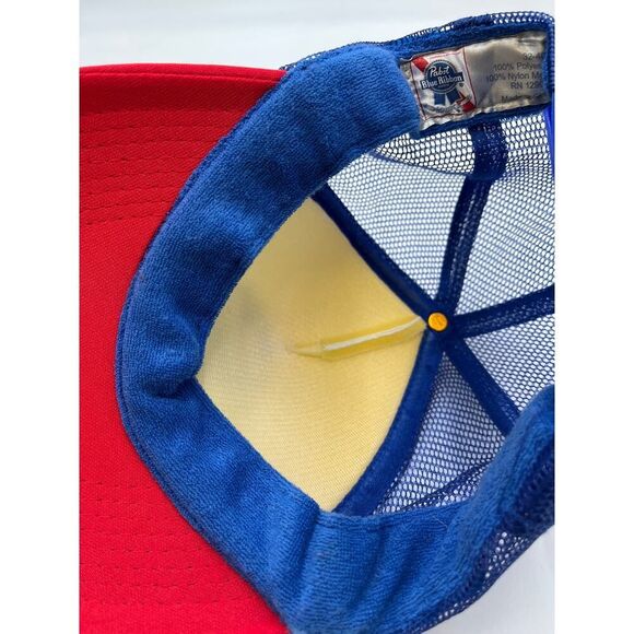 Vintage PBR Beer Trucker Snapback hat cap 80s 90s Y2K - Picture 4 of 5